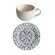 Xícara de Café e Pires em Cerâmica Ikat Azul 85ml - 1 Unid.