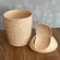 Lixeira Plástico Estilo Rattan Classic Basculante Creme 4,2L