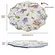 Travessa Oval Média em Cerâmica Romantic Flowers 37 x 28 cm