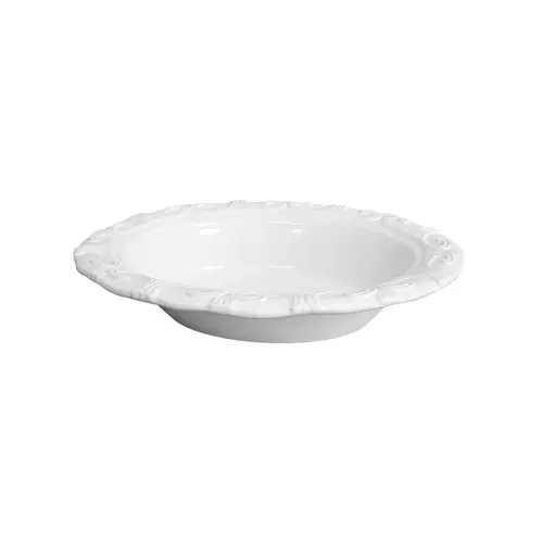 Travessa Oval Funda Média em Cerâmica Colonial Branca 34 cm