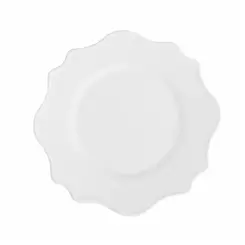 Prato Sobremesa em Cerâmica Versailles Branco 22cm - 1 Unid.