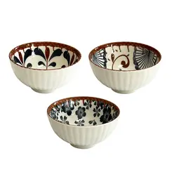 Jogo de Bowls Cerâmica 3 Peças Florata 11,5cm x 6cm - 280ml