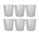Jogo de 6 Copos Baixo Vidro Transparente Ripado Linnea 280ml