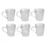 Jogo 6 Xícaras de Vidro Transparente Chá Café Diamond 150ml