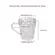 Jogo 6 Xícaras de Vidro Transparente Chá Café Diamond 150ml