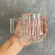 Jogo 6 Xícaras de Vidro Transparente Chá Café Prisma 180ml