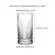 Jogo de 6 Copos Alto Vidro Transparente Bebida Prisma 280ml
