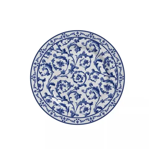 Prato Sobremesa em Cerâmica Ramalhete Azul 20,5cm - 1 unid.