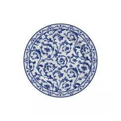 Prato Sobremesa em Cerâmica Ramalhete Azul 20,5cm - 1 unid.
