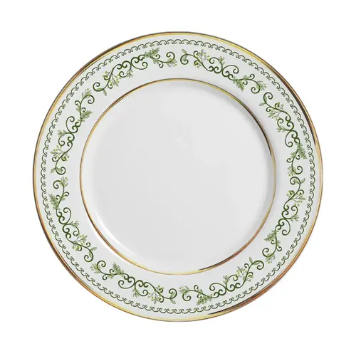 Prato Raso Cerâmica Classic Christmas Filete Ouro 29,5cm - 1un.