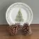 Prato Sobremesa Cerâmica Classic Christmas Filete Ouro 20,5cm - 1un.