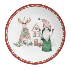 Prato Raso em Cerâmica Encanto Natalino 29,5cm - 1 unid.