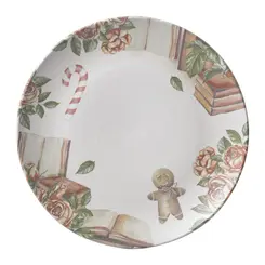 Prato Raso Cerâmica Stoneware Coup Postais de Natal 26,5cm 1 Unid
