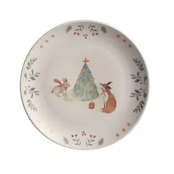 Prato Sobremesa Cerâmica Stoneware Coup Christmas Card 19,5cm 1un
