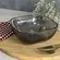 Tigela Bowl em Vidro Acabamento Martelado Preto 16,5cm 1L