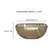 Tigela Bowl em Vidro Acabamento Martelado Dourado 16,5cm 1L