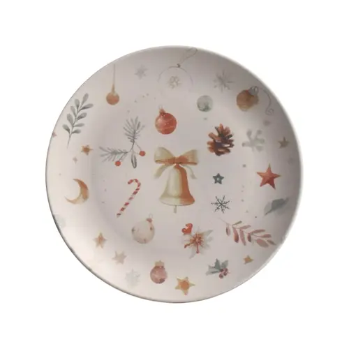 Prato Sobremesa em Cerâmica Stoneware Coup Noite de Natal II 19,5cm - 1 unid.