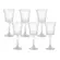 Jogo 6 Taças de Vidro Alto Transparente Elegance Prisma 270ml
