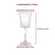 Jogo 6 Taças de Vidro Alto Transparente Elegance Prisma 270ml