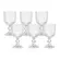 Conjunto 6 Taças De Vidro Transparente Ripado Linhare 370ml