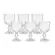 Conjunto 6 Taças De Vidro Transparente Ripado Linhare 250ml