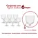 Conjunto 6 Taças De Vidro Transparente Ripado Linhare 250ml