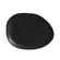 Prato Raso Oval Cerâmica Stoneware Orgânico Preto Matte 31x26 - 1 unid.