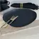 Prato Raso Oval Cerâmica Stoneware Orgânico Preto Matte 31x26 - 1 unid.