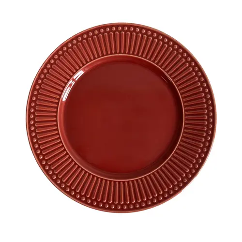 Prato Raso em Cerâmica Roma Vermelho Rubi 26,5cm - 1 unid.