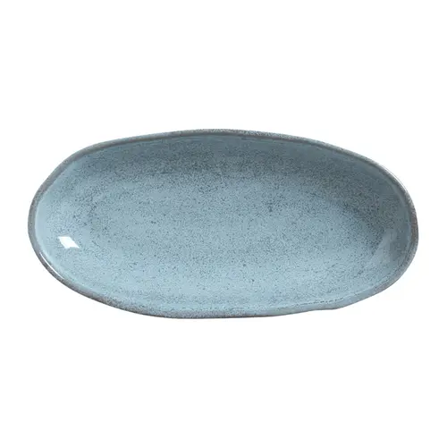 Travessa Oval Funda Cerâmica Stoneware Orgânico Breeze 32x16cm