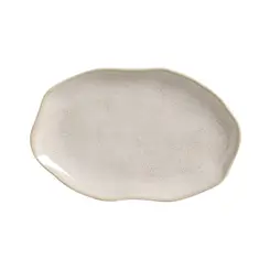 Travessa Oval Rasa Cerâmica Stoneware Bio Latte 30x20cm