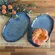 Travessa Oval Rasa Cerâmica Stoneware Bio Denim 30x20cm