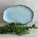 Travessa Oval Rasa Cerâmica Stoneware Bio Azul Glacier 30x20cm