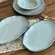 Travessa Oval Rasa Cerâmica Stoneware Bio Azul Glacier 30x20cm