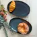 Travessa Oval Rasa Cerâmica Stoneware Orgânico Oceano M 30x20cm