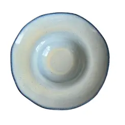 Prato Massa Risoto Cerâmica Orgânico Azul Glacier 28 cm - 1 unid.