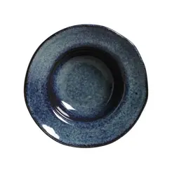 Prato Entrada Sobremesa Cerâmica Orgânico Denim 19cm - 1 Unid
