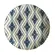 Prato Raso em Cerâmica Coup Tecido Ikat Azul 28 cm - 1 unid.