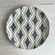 Prato Raso em Cerâmica Coup Tecido Ikat Azul 28 cm - 1 unid.