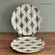 Prato Raso em Cerâmica Coup Tecido Ikat Azul 28 cm - 1 unid.