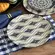 Prato Raso em Cerâmica Coup Tecido Ikat Azul 28 cm - 1 unid.