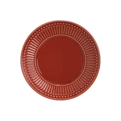 Prato Sobremesa em Cerâmica Roma Vermelho Rubi 20,5cm - 1 unid.