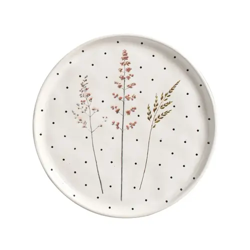 Prato Sobremesa em Cerâmica Stoneware Bio Floralis 21,5cm - 1 Unid.