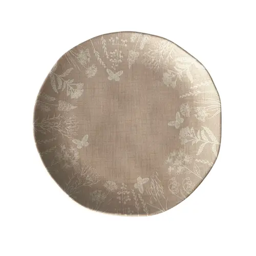 Prato Sobremesa em Cerâmica Stoneware Orgânico Paschae Rosa 19,5cm - 1 unid.