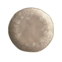 Prato Sobremesa em Cerâmica Stoneware Orgânico Paschae Rosa 19,5cm - 1 unid.