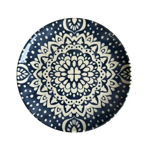 Prato Sobremesa em Cerâmica Coup Delicatta Azul 20,5cm - 1 unid.