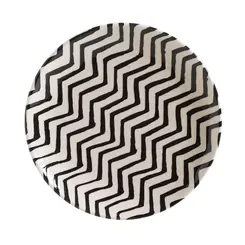Prato Sobremesa em Cerâmica Coup Chevron 20,5cm - 1 unid.