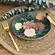 Prato Sobremesa em Cerâmica Coup Botânico Bouquet Tropical 20,5 cm