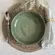 Prato Fundo em Cerâmica Stoneware Linhas Lívia Verde 22,5cm - 1 unid.