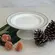 Prato Bolo com Pé Pequeno Cerâmica Christmas Dots 20,5cm